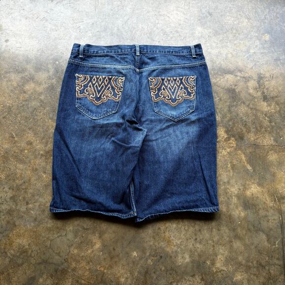 Vintage‎ Baggy Avirex Embroidered Jorts - Picture 1 of 5